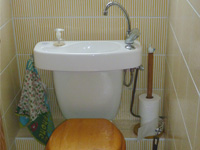 WiCi Concept Waschbecken auf das WC anpassungsfähiges - Herr T (Frankreich - 64)